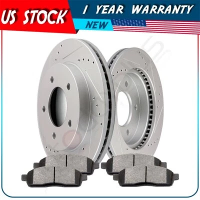 KIT ROTORES DE FRENO DE DISCO DELANTERO Y PASTILLAS CERÁMICAS PARA FORD F150 1997 - 2004 Foto 1 de 4