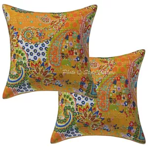 Cushion Cover Boho Paisley Traditional Home Decor Pillow Cover Case 16 x 16 in - Picture 1 of 5
