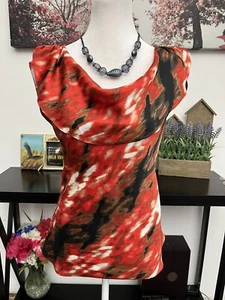 WORTHINGTON Damen Top Bluse ärmellos U-Ausschnitt Gr. M Pullover Geo - Bild 1 von 11