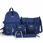 5 Pcs Sets School Bags Teenage Girls Women Backpacks Laptop Travel Bagpack Solid