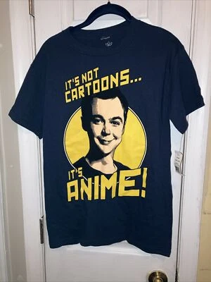 New Big Bang Theory Shirt Black Yellow Sheldon Its Not Cartoon ANIME Adult S - Image 1 of 4