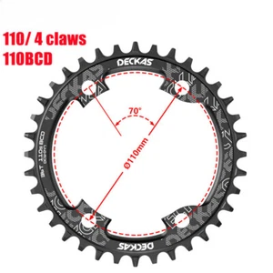 110BCD 4 Claw Round Chainrings Road Bike Narrow Wide Chainwheels for Shimano - Picture 1 of 29