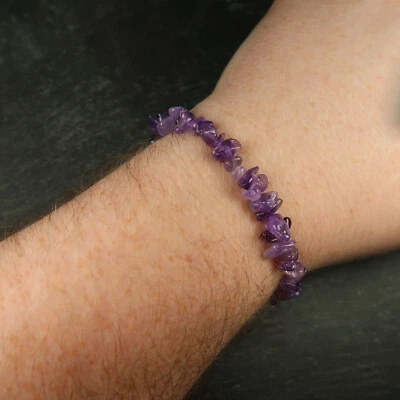 Pulseiras elásticas de pedras preciosas - lascas semi preciosas - Multilistagem - Imagem 1 de 4