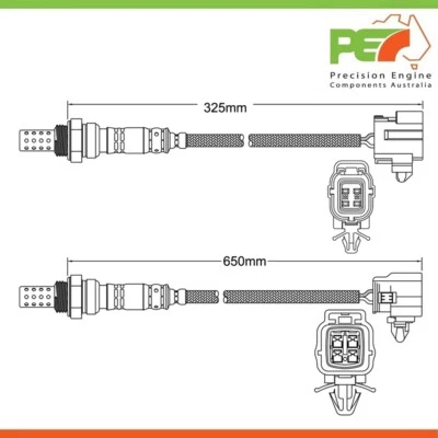2x Nuevos * OEM * Sensores de oxígeno Pre-Cat y Post-Cat para Mazda 323 2,0 L Foto 1 de 4