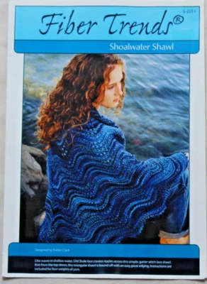 Fiber Trends Shoalwater Shawl Knitting Pattern Leaflet S-2011 - Image 1 of 2
