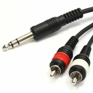 HQ 6.35MM JACK TO PHONO STEREO LEAD - 1.2 METRES - Picture 1 of 1