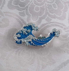 Obidome japonés OD090 para kimono Kanagawa en alta mar - Imagen 1 de 7