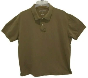 Camisa Polo Eddie Bauer Para Hombre Grande L Manga Corta Verde Oliva Lavado Informal Algodón - Imagen 1 de 12