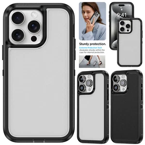 Funda rígida de goma a prueba de golpes de doble capa para teléfono Apple iPhone 15 Pro Max - Imagen 1 de 41