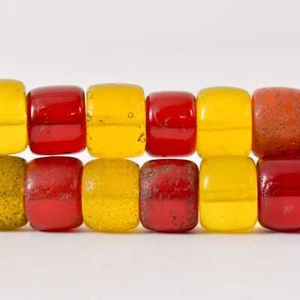 Phenolic Resin Orange Red Trade Beads Morocco 30 inch - Picture 1 of 10