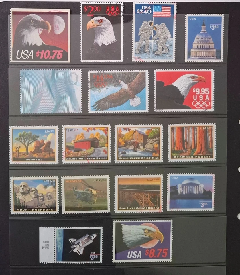1985 to 2019 USA stamps. high values see details - Image 1 of 1