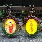 Buddha Lucky Amulet Namo Amitabha Glass Pendant Necklace For Women Men Lc Xa