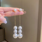 Squisiti orecchini a goccia di perle simulati con perle simulatWR