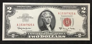 U.S. Legal Tender $2 Small Size Fr 1514 Gem C.U. 1963 A - Picture 1 of 2