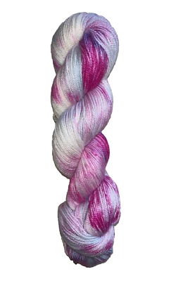 100 g  BABYALPAKA 70%-SEIDE-CASHMERE - DREAM - Handgefärbt  *SUMMER WINE* - Bild 1 von 3