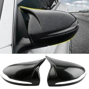 Gloss Carbon Fiber Print Side Mirror Cap Horn Cover Fits 21-25 H247 GLA250 GLA35 - Picture 1 of 5