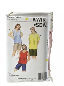 Kwik Sew Sewing Pattern 3073 Workout Top Shirt Knit Plus Size 1X-4X - Picture 1 of 2