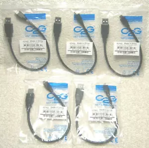 C2G 1FT USB 2.0 A TO MICRO-USB B CABLE - USB CABLE - PHONE CHARGING CABLE QTY 5 - Picture 1 of 8