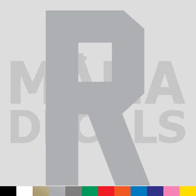 Calcomanía adhesiva troquelada de vinilo con letra R Jersey - alfabeto deportivo atleta universitario Foto 1 de 2