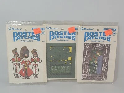 3 Vintage Lidz Brothers Costumakers  Poster Iron-On Patches NOS - Image 1 of 4