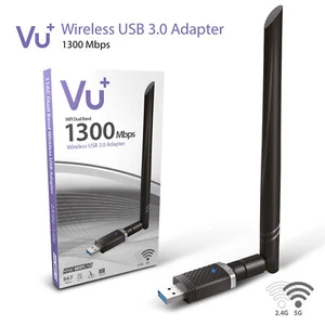 VU+ Dual Band Wireless USB 2.0 Adapter 1300 Mbps inkl.6 dBI Antenne - Bild 1 von 6