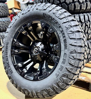 5) 20x10 Fuel D560 Vapor Black 35" RT AT Wheels Tires 5x5 Jeep Wrangler JL JK - Image 1 of 4