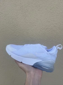 BRAND NEW Nike Air Max 270 Triple White Silver Little Kids PS Preschool Size 3y - Picture 1 of 5