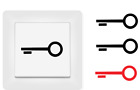 4x Schlssel Aufkleber Schalteraufkleber Symbol (254/2/4)