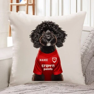 Liverpool Cockapoo Cushion Personalised Football Cover Dog Pillow Gift DFC384 - Picture 1 of 11