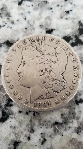 1891 CC Morgan Silver Dollar - VG Details Carson City Key Date Collectable Coin Cover