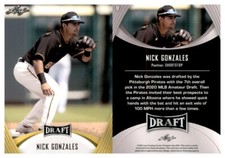 2021 Leaf Draft Baseball Nick Gonzales GOLD #11 Prospect Card Pittsburgh Pirates