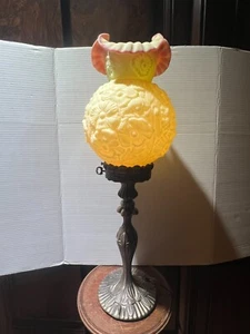 FENTON PILLAR LAMP BURMESE POPPY SHADE, RARE AND OLD - Picture 1 of 9