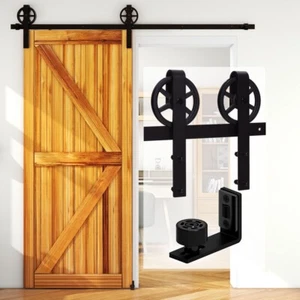 Sistema de puerta corredera CCJH accesorios de puerta corredera carril puerta individual tipo anclaje de noria - Imagen 1 de 33