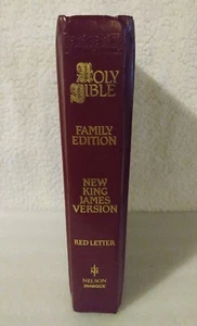 DIE HEILIGE BIBEL NKJV roter Buchstabe Familienausgabe 254BGCE Nelson 2002 - Bild 1 von 11