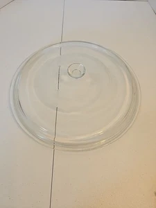 Coperchio di ricambio in vetro tondo 12" labbro totale 11-1/2" per piatto diametro interno - Foto 1 di 5