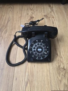 Biurko Telefon Telefon Retro Styl Vintage Czarny Przycisk - Zdjęcie 1 z 12
