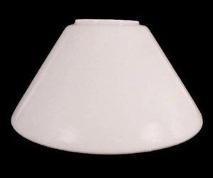 Cone Light Shade Neckless Milk Glass White 9.5" Ceiling Fan Wall Sconce Pendant - Picture 1 of 2