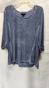 Blaues 3/4-Arm-Top für Damen von Style And Co Größe Large - Bild 1 von 6