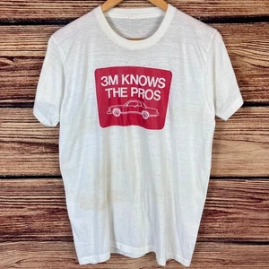T-shirt vintage anni 70 3M Knows The Pro taglia uomo media carta sottile - Foto 1 di 8
