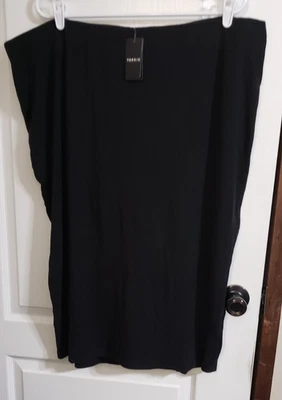NWT Torrid Black Midi Rib Column Pencil Skirt SZ 3 - Image 1 of 4