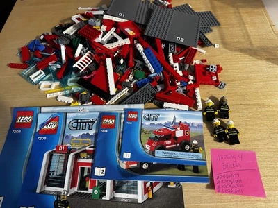 LEGO #7208 CITY - Estación de Bomberos 100% faltan 4 pegatinas Foto 1 de 2