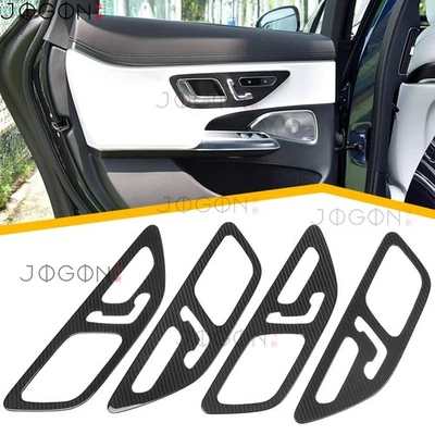 Real Carbon Door Handle Panels Plate For Mercedes-Benz E-Class W214 E200 300 350 - Image 1 of 4