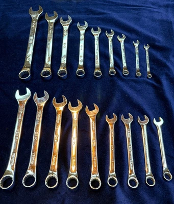 S-K Tools EE. UU. 18 Super-Krome® métrico/SAE 12 Pt SK llaves combinadas pulidas Foto 1 de 4