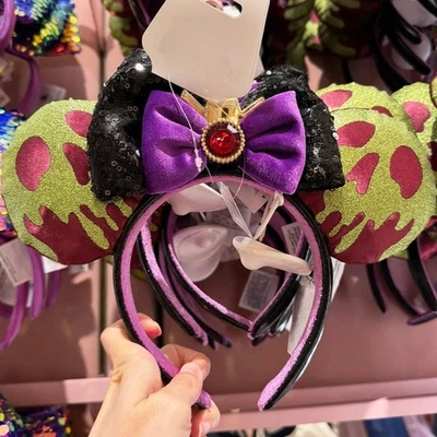 Disney-Parques Reina Malvada Blancanieves Veneno Manzana Minnie Mouse Oreja Diadema EE. UU. Foto 1 de 4