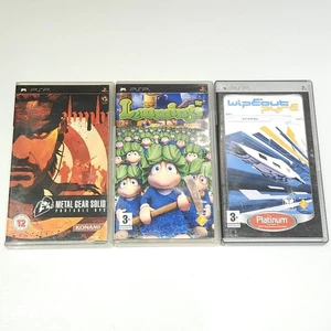 Lote de trabajo 3 x Videojuegos Sony PSP: Metal Gear Solid Portátil Ops Lemmings Limpieza - Imagen 1 de 3