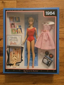 NUEVO My Favorite Barbie Mattel 1964 Remolino Cola de Caballo Barbie Muñeca Coleccionista T1373 - Imagen 1 de 15
