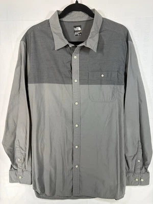 The North Face Men’s Colorblock Button Up Shirt Gray XL Outdoor Travel Style 342 - Image 1 of 4