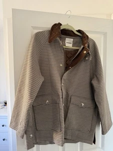 Sandro CHECK COAT WITH VELVET COLLAR Fr36 UK 8-12 Brand New RRP £529 - Picture 1 of 5