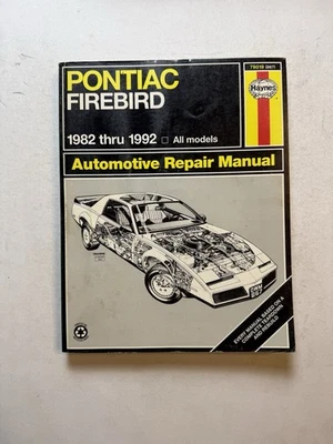 Pontiac Firebird Trans-Am GTA 1982-1992 manual de reparación de servicio diagramas de cableado CA Foto 1 de 4