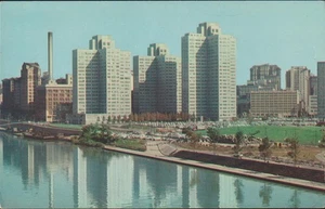 Gateway Center Gebäude Goldenes Dreieck Pittsburgh PA. Chrom Postkarte - Bild 1 von 2